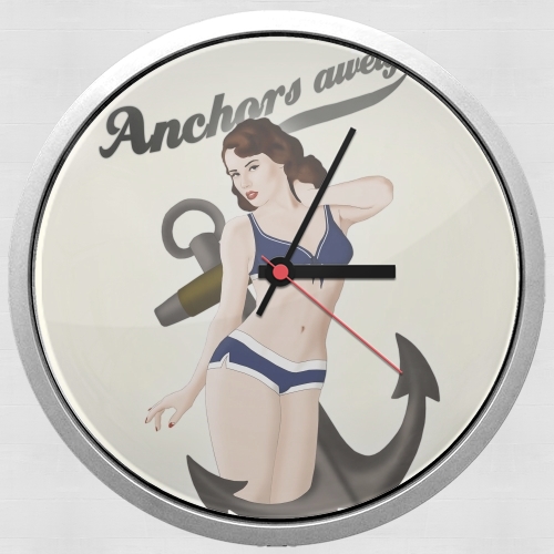  Anchors Aweigh - Classic Pin Up voor Wandklok