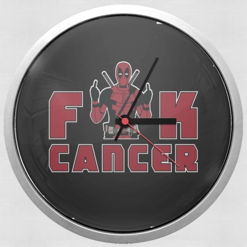  Fuck Cancer With Deadpool voor Wandklok