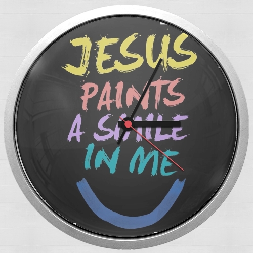  Jesus paints a smile in me Bible voor Wandklok