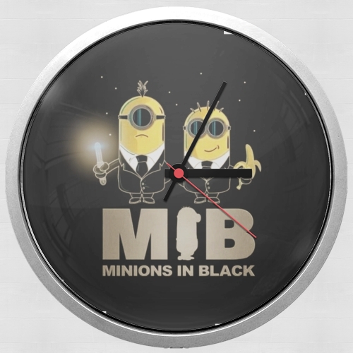  Minion in black mashup Men in black voor Wandklok