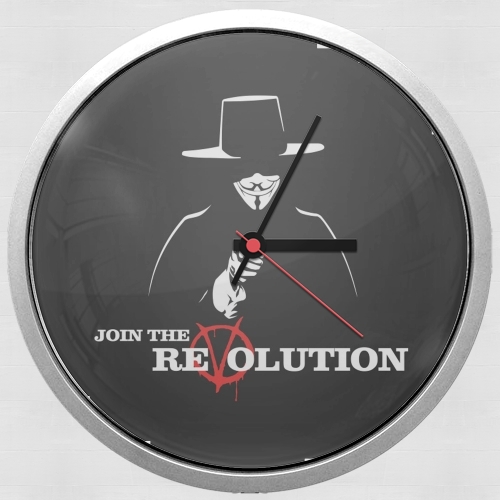  V For Vendetta Join the revolution voor Wandklok