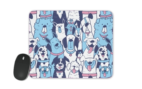  Dogs seamless pattern voor Mousepad