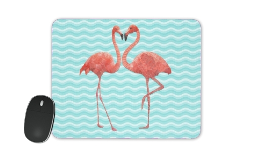  flamingo love voor Mousepad