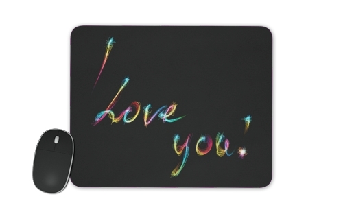  I love you - Rainbow Text voor Mousepad