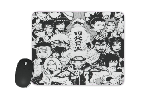 Naruto Black And White Art voor Mousepad