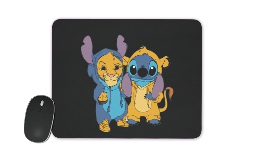  Simba X Stitch best friends voor Mousepad