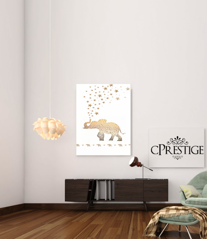  Gatsby Gold Glitter Elephant voor Bericht lijm 30 * 40 cm