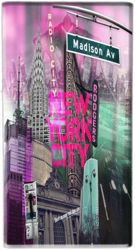  New York City II [pink] voor draagbare externe back-up batterij 5000 mah Micro USB
