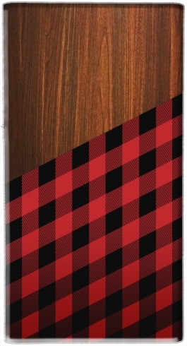  Wooden Lumberjack voor draagbare externe back-up batterij 5000 mah Micro USB