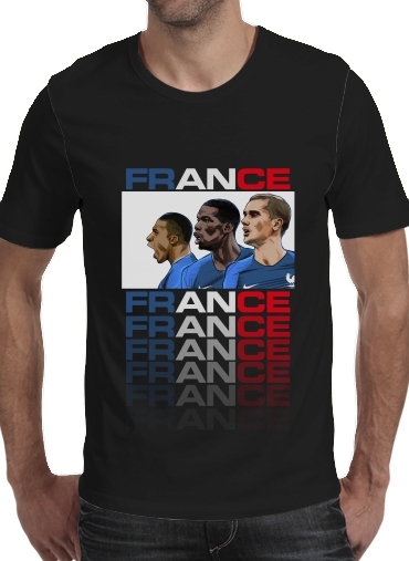 zwart- Allez Les Bleus France  voor Mannen T-Shirt
