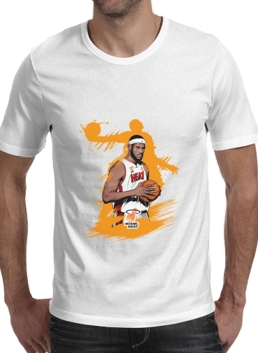  Basketball Stars: Lebron James voor Mannen T-Shirt
