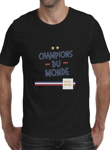 zwart- Champion du monde 2018 Supporter France voor Mannen T-Shirt