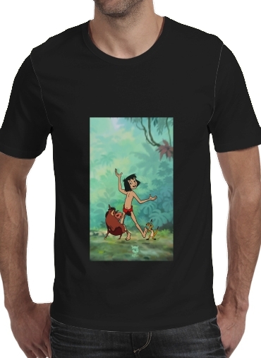 zwart- Disney Hangover Mowgli Timon and Pumbaa  voor Mannen T-Shirt