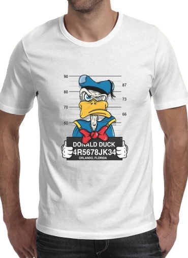  Donald Duck Crazy Jail Prison voor Mannen T-Shirt