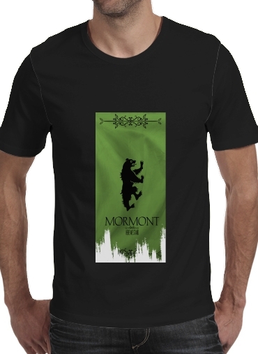 zwart- Flag House Mormont voor Mannen T-Shirt