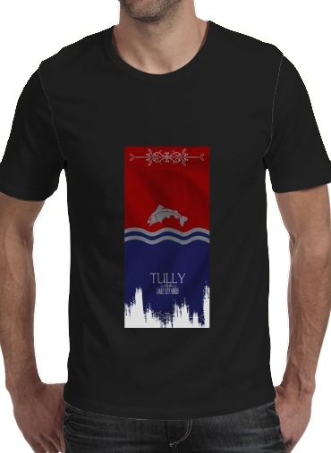 zwart- Flag House Tully voor Mannen T-Shirt