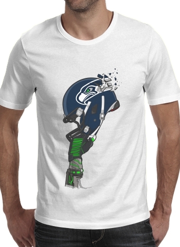  Football Helmets Seattle  voor Mannen T-Shirt