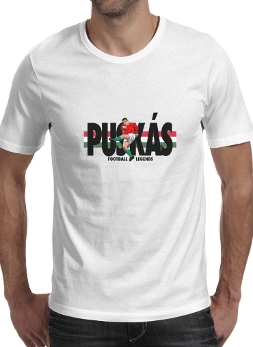  Football Legends: Ferenc Puskás - Hungary voor Mannen T-Shirt