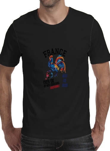 zwart- France Football Coq Sportif Fier de nos couleurs Allez les bleus voor Mannen T-Shirt