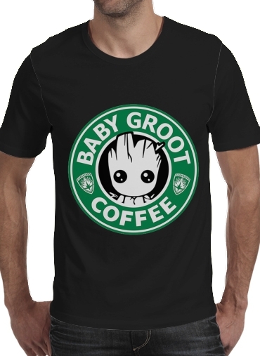 zwart- Groot Coffee voor Mannen T-Shirt