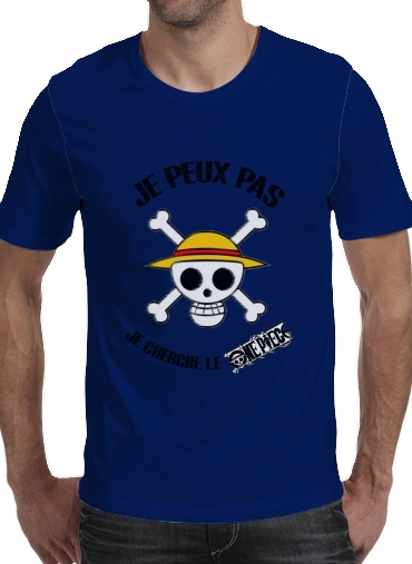 blauw- I cant Im looking for the One Piece voor Mannen T-Shirt