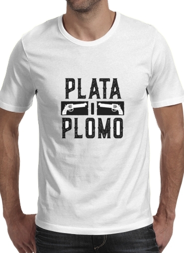  Plata O Plomo Narcos Pablo Escobar voor Mannen T-Shirt