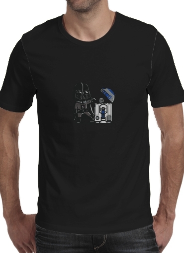 zwart- Robotic Trashcan voor Mannen T-Shirt