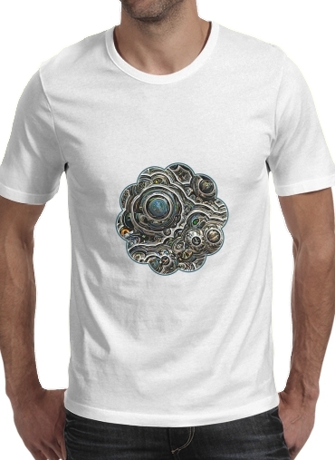  Silver glitter bubble cells voor Mannen T-Shirt