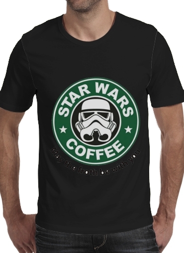 zwart- Stormtrooper Coffee inspired by StarWars voor Mannen T-Shirt