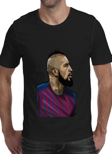 zwart- Vidal Chilean Midfielder voor Mannen T-Shirt