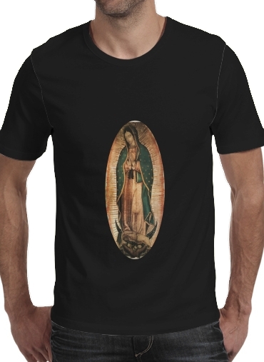 zwart- Virgen Guadalupe voor Mannen T-Shirt