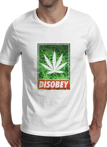  Weed Cannabis Disobey voor Mannen T-Shirt