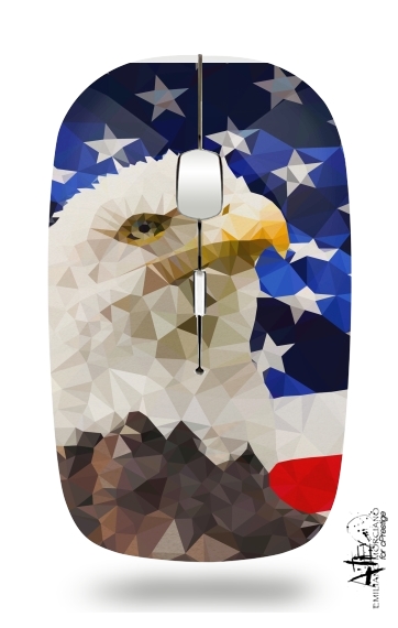  American Eagle and Flag voor Draadloze optische muis met USB-ontvanger
