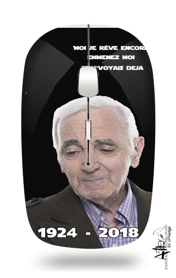  Aznavour Hommage Fan Tribute voor Draadloze optische muis met USB-ontvanger