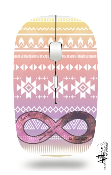  Pink Aztec Infinity voor Draadloze optische muis met USB-ontvanger