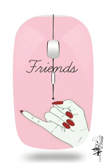  BFF Best Friends Pink Friends Side voor Draadloze optische muis met USB-ontvanger