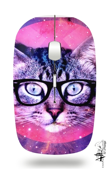  Cat Hipster voor Draadloze optische muis met USB-ontvanger