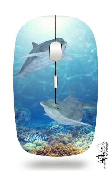  happy dolphins voor Draadloze optische muis met USB-ontvanger