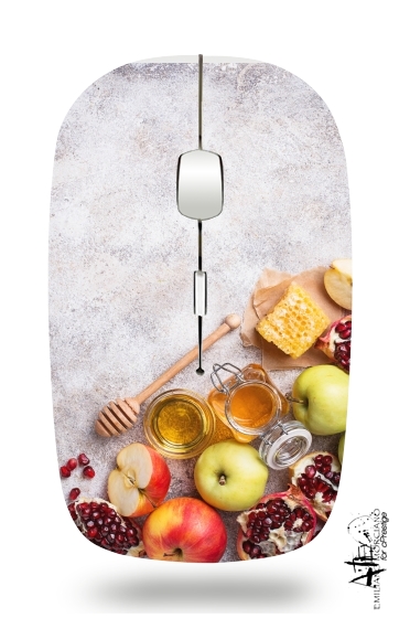  Honey Apple Pomegranate Rosh Hashana voor Draadloze optische muis met USB-ontvanger