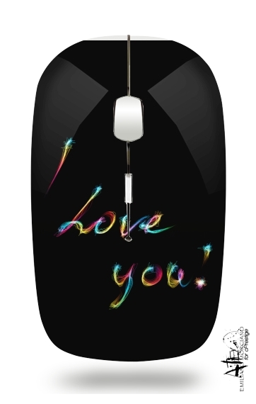  I love you - Rainbow Text voor Draadloze optische muis met USB-ontvanger