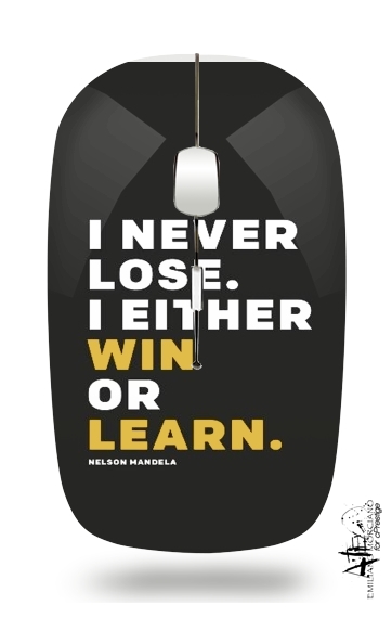  i never lose either i win or i learn Nelson Mandela voor Draadloze optische muis met USB-ontvanger