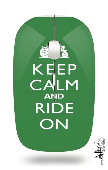  Keep Calm And ride on Tractor voor Draadloze optische muis met USB-ontvanger