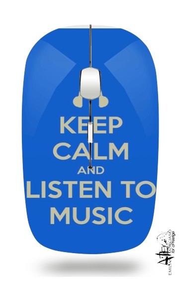  Keep Calm And Listen to Music voor Draadloze optische muis met USB-ontvanger
