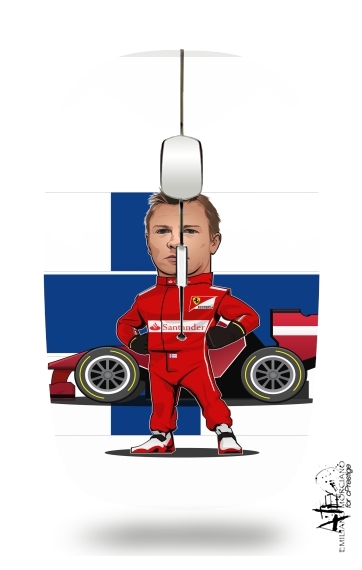  MiniRacers: Kimi Raikkonen - Ferrari Team F1 voor Draadloze optische muis met USB-ontvanger