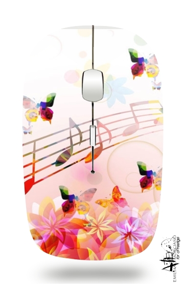  Musical Notes Butterflies voor Draadloze optische muis met USB-ontvanger