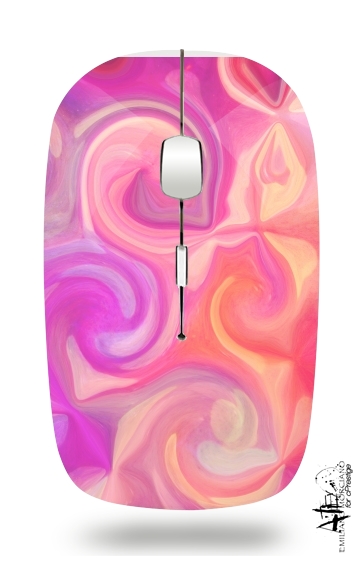  pink and orange swirls voor Draadloze optische muis met USB-ontvanger