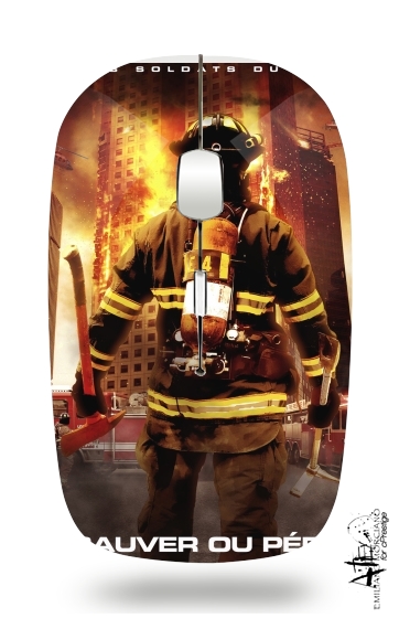  Save or perish Firemen fire soldiers voor Draadloze optische muis met USB-ontvanger