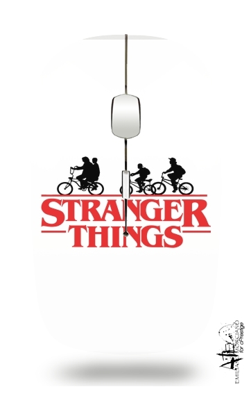  Stranger Things by bike voor Draadloze optische muis met USB-ontvanger