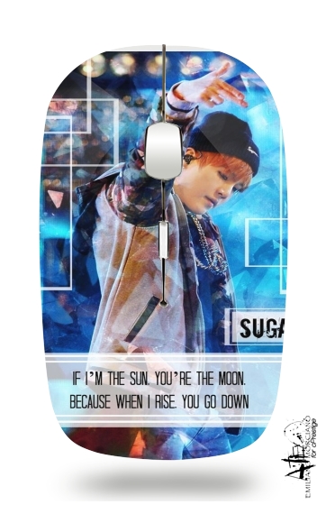  Suga BTS Kpop voor Draadloze optische muis met USB-ontvanger