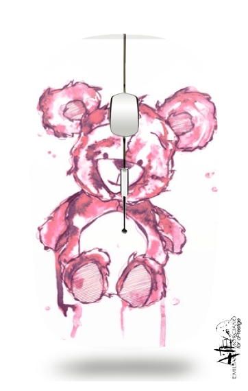  Pink Teddy Bear voor Draadloze optische muis met USB-ontvanger